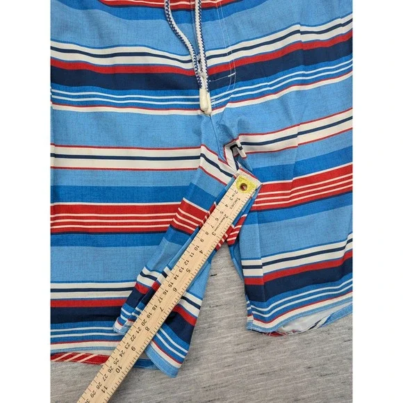 johnnie-O Swim‎ Shorts Mens Medium Board Trunks Beachwear Striped Patriotic - Picture 2 of 9